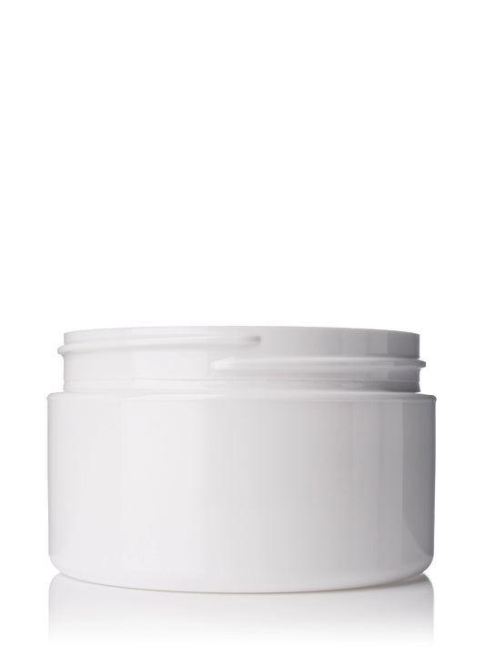 4 oz white PET plastic single wall jar