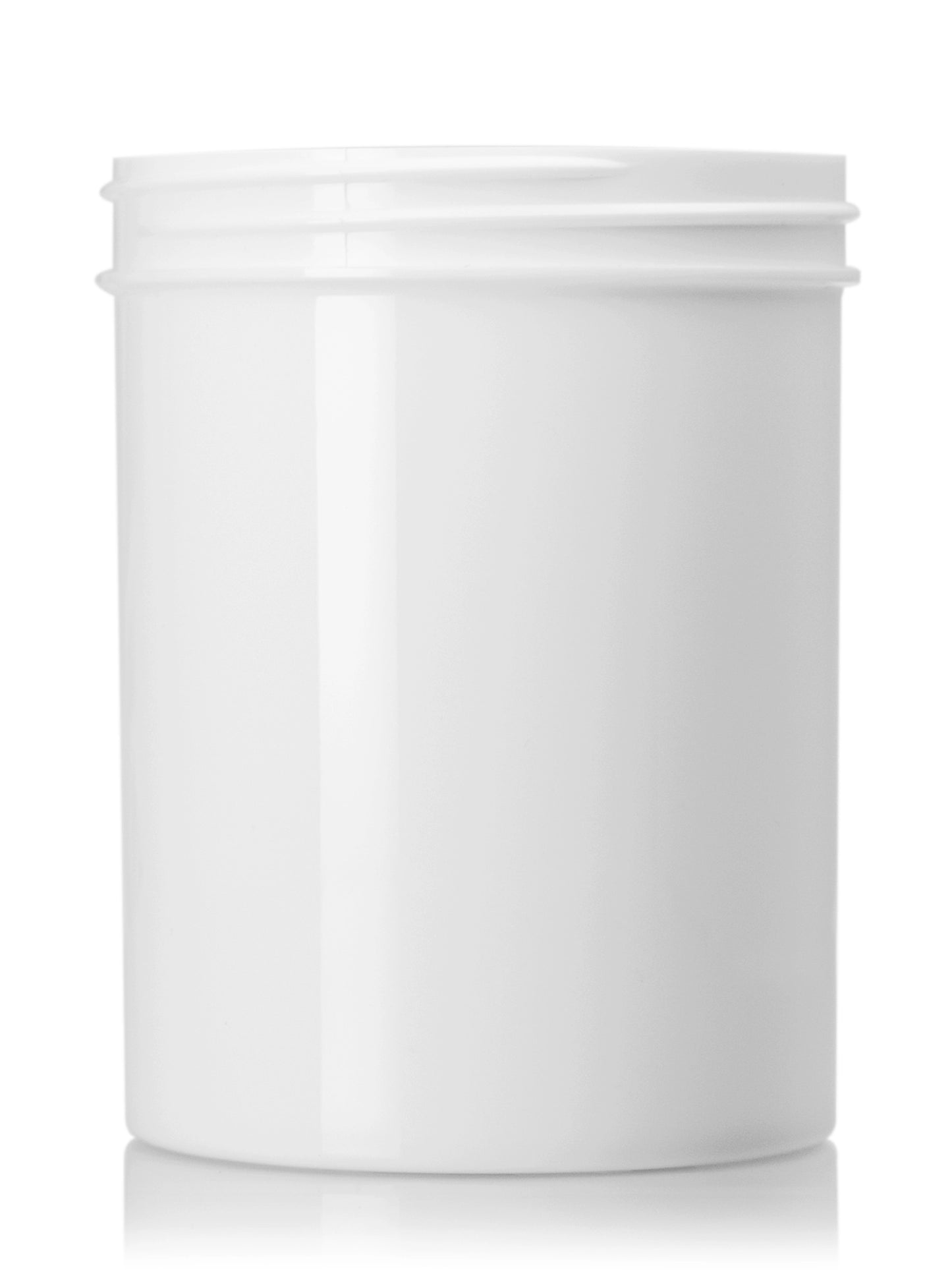 8 oz white PP plastic single wall jar