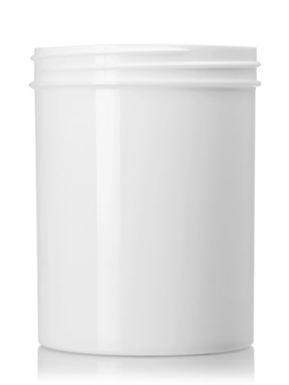 8 oz white PP plastic single wall jar
