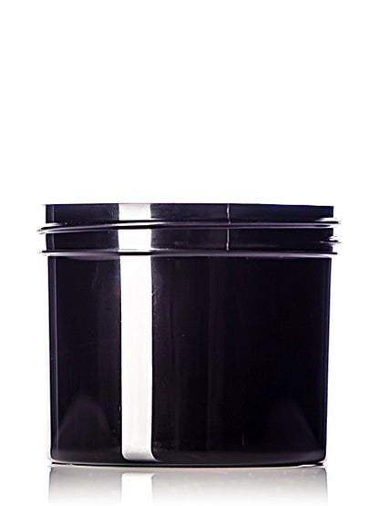 4 oz black PP plastic single wall jar