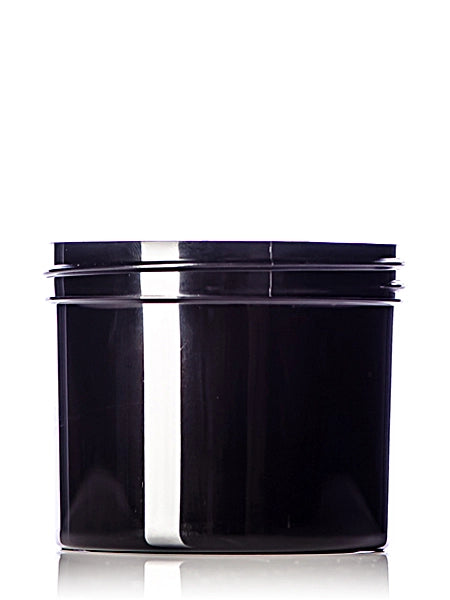 4 oz black PP plastic single wall jar