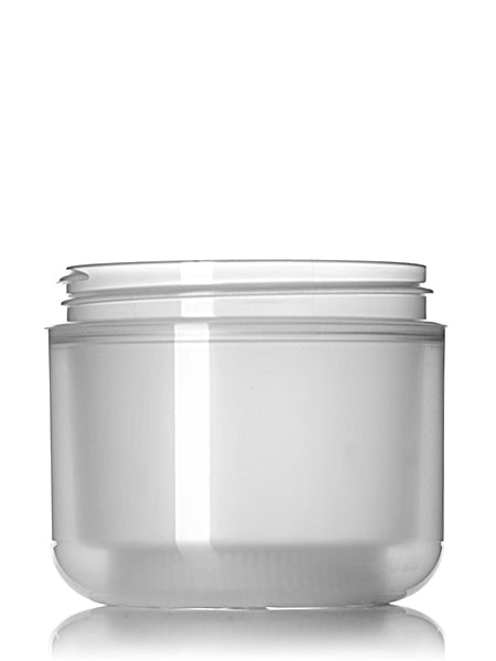 4 oz natural-colored PP plastic double wall round base jar