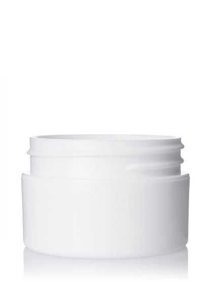 1/2 oz white PP plastic double wall straight base jar
