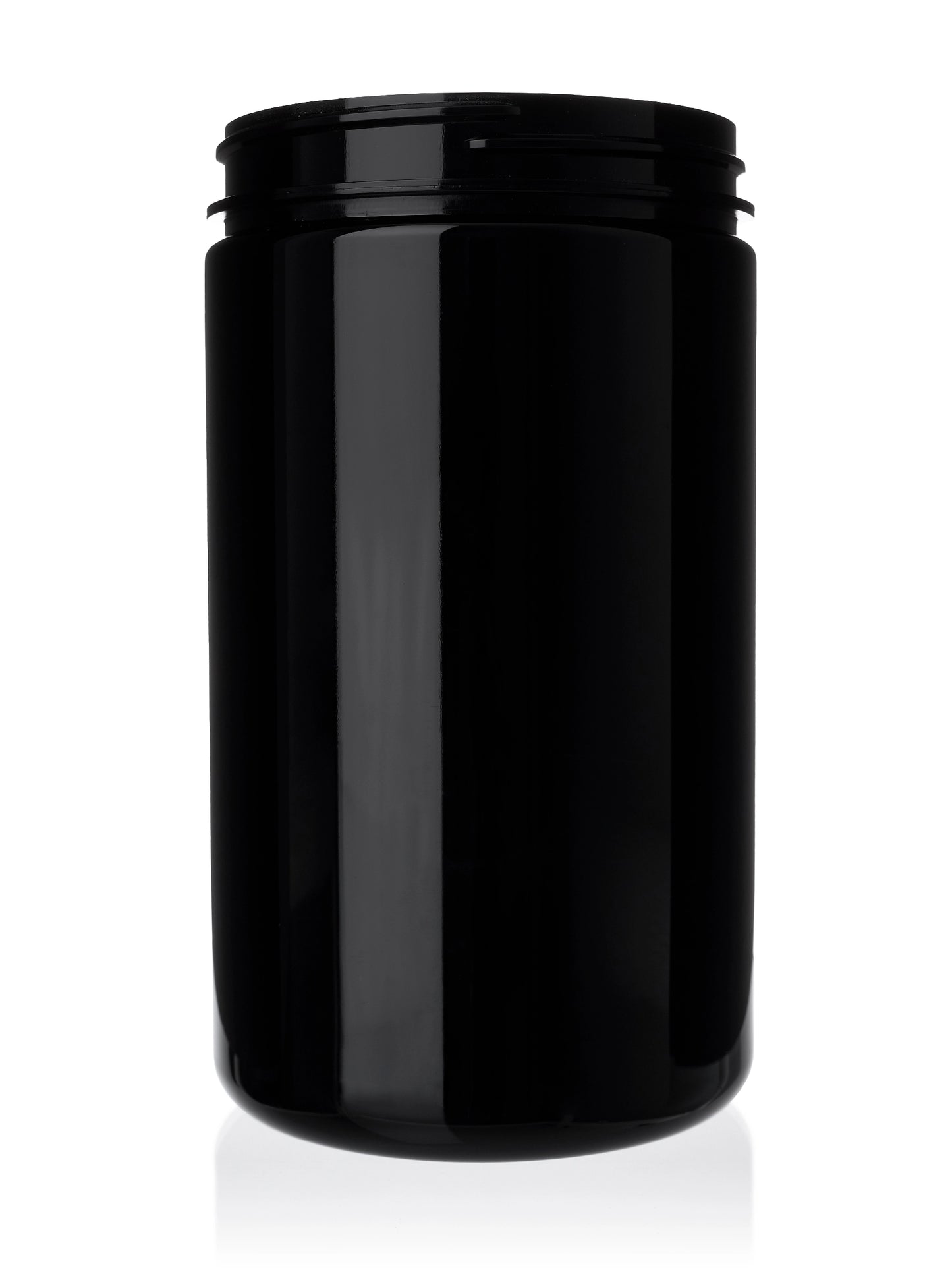 32 oz black PET plastic single wall jar