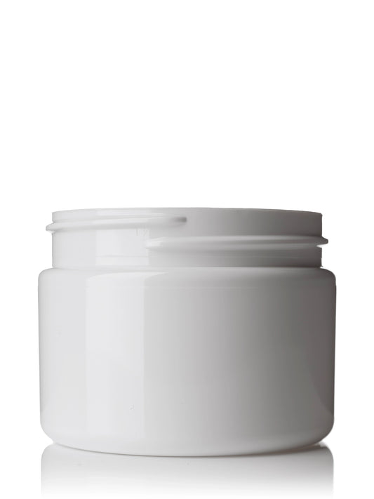 3 oz (100 mL) white PET plastic single wall jar