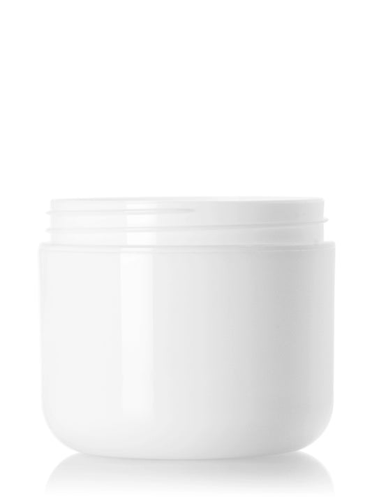 4 oz white PP plastic double wall round base jar