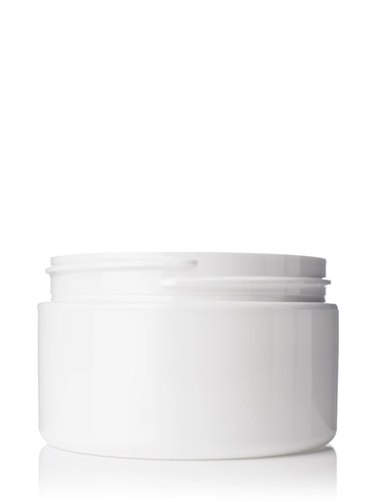 3 oz white PET plastic single wall jar