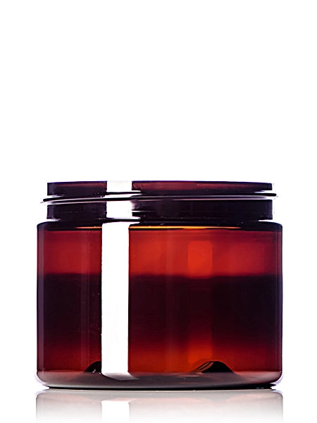 6 oz amber PET plastic single wall jar
