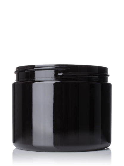6 oz dark amber PET plastic single wall jar