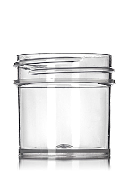 1 oz natural-colored PP plastic single wall jar