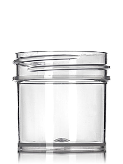 1 oz natural-colored PP plastic single wall jar