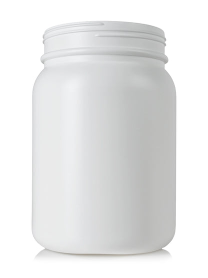 2500cc white HDPE plastic round wide-mouth container