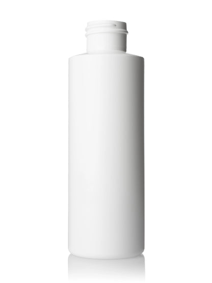 4 oz white HDPE plastic cylinder round bottle