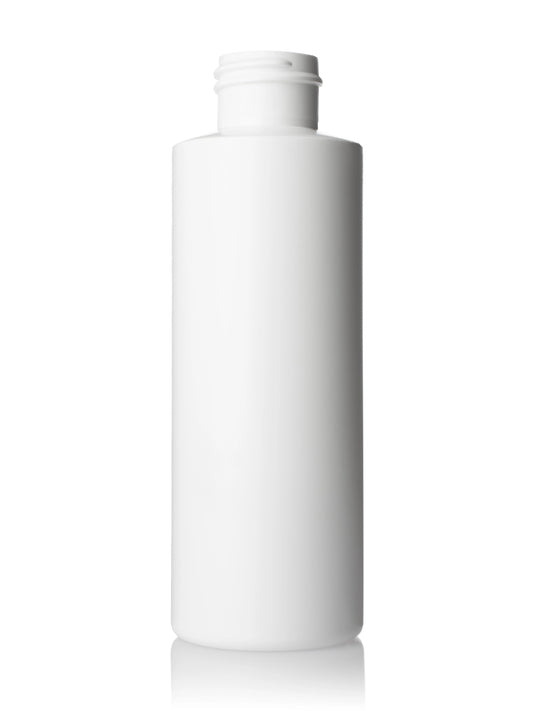 4 oz white HDPE plastic cylinder round bottle