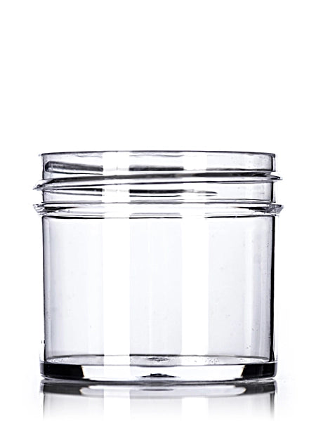 2 oz clear PS plastic single wall jar