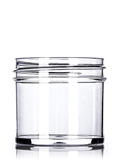2 oz clear PS plastic single wall jar