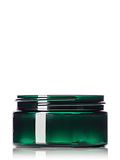 8 oz green PET plastic single wall jar