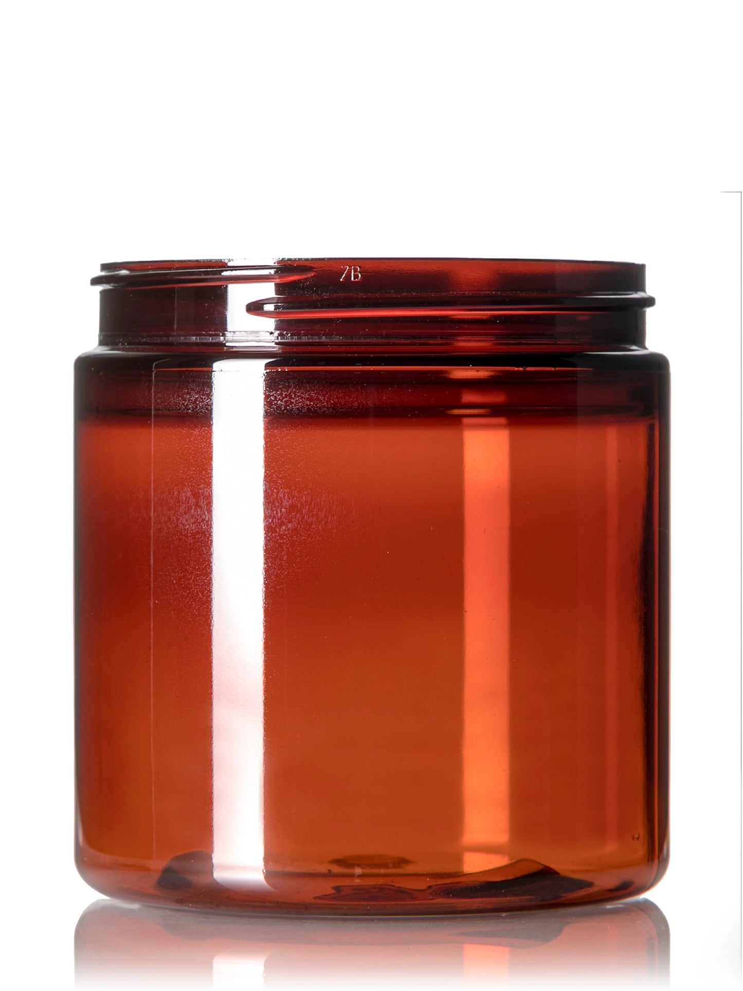8 oz clear 25% PCR PET plastic single wall jar