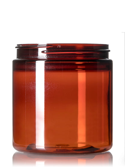8 oz clear 25% PCR PET plastic single wall jar