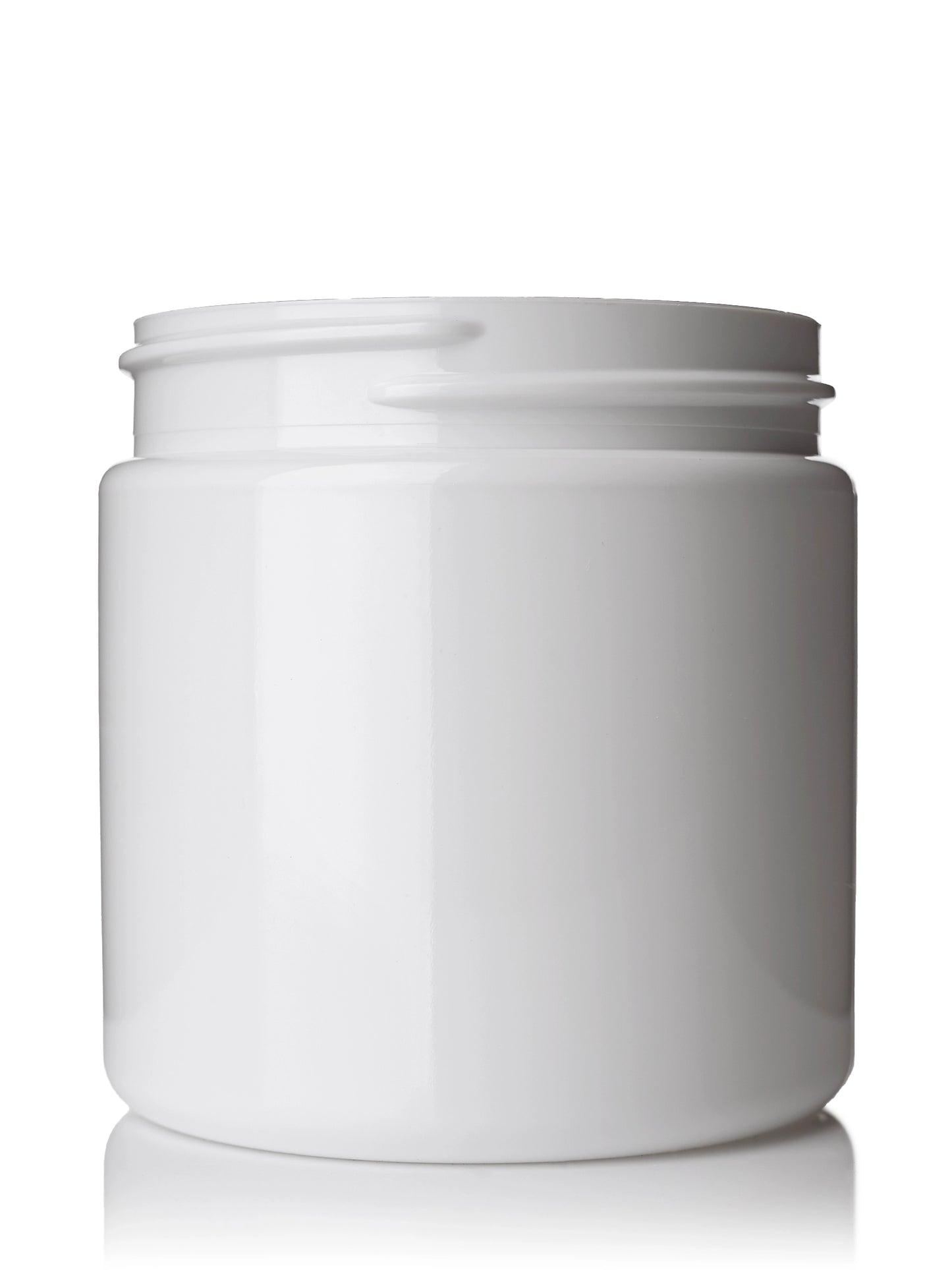 4 oz white PET plastic single wall jar