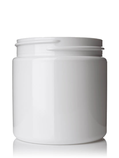 4 oz white PET plastic single wall jar