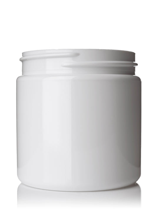 4 oz white PET plastic single wall jar