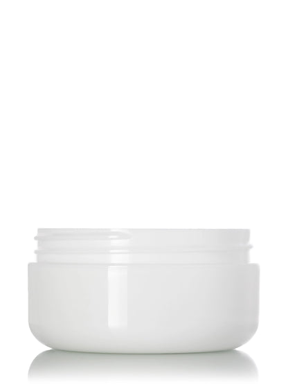 1 oz white PP plastic double wall round base jar