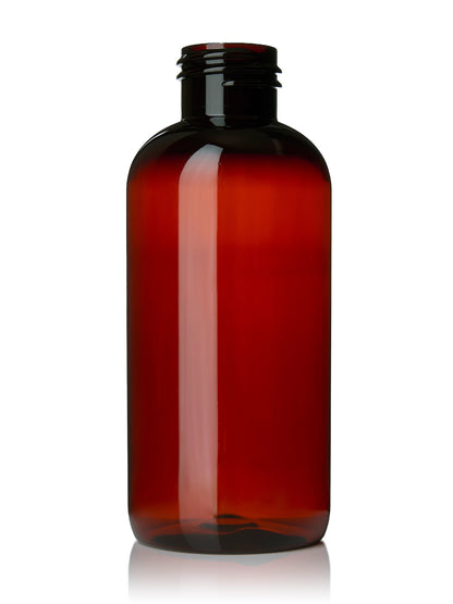 4 oz clear PET plastic boston round bottle