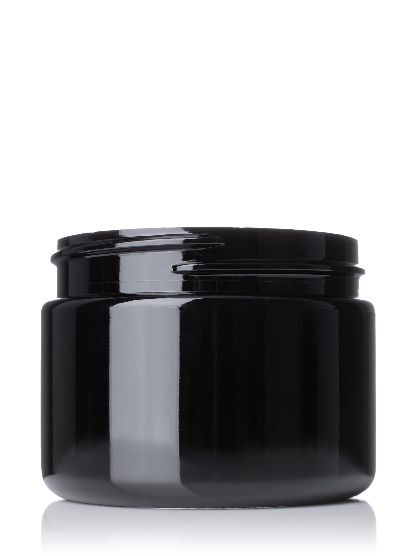 3 oz black PET plastic single wall jar