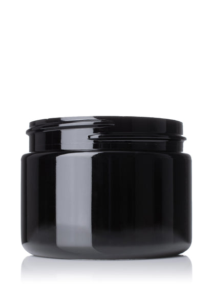 3 oz black PET plastic single wall jar