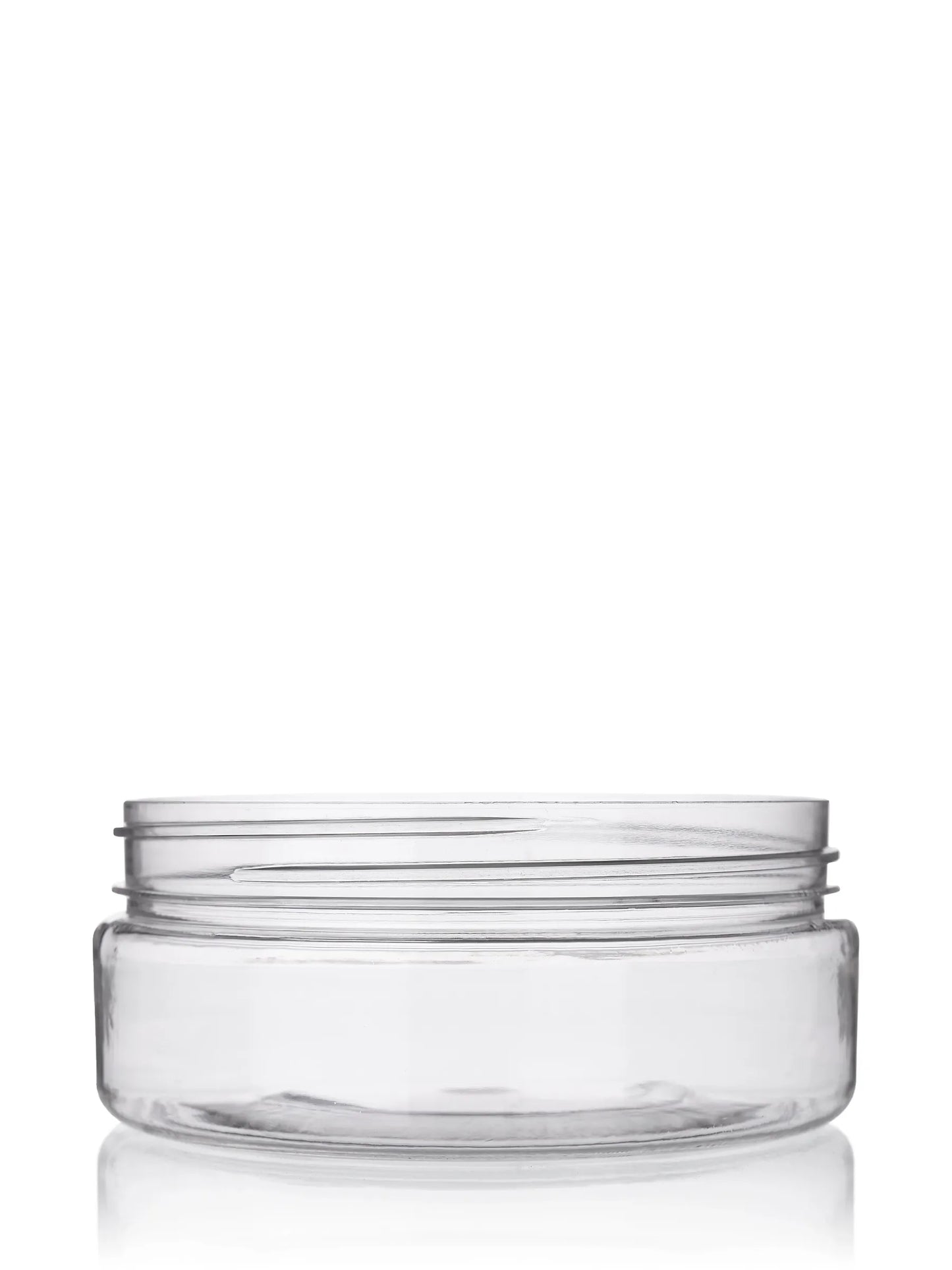 4 oz clear PET plastic single wall jar