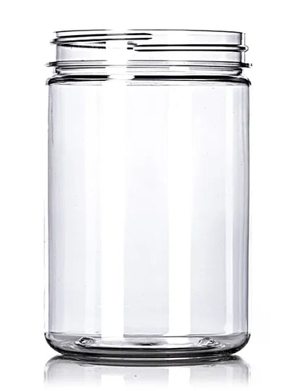 25 oz clear PET plastic single wall jar