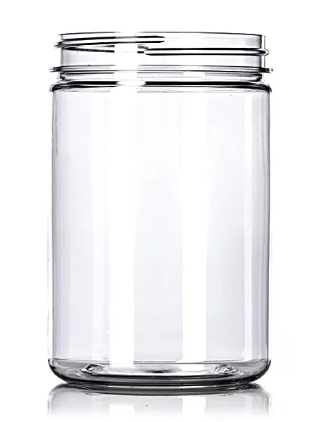 25 oz clear PET plastic single wall jar