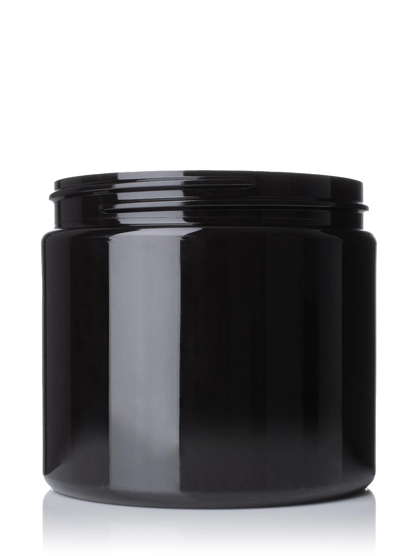 16 oz dark amber PET plastic single wall jar
