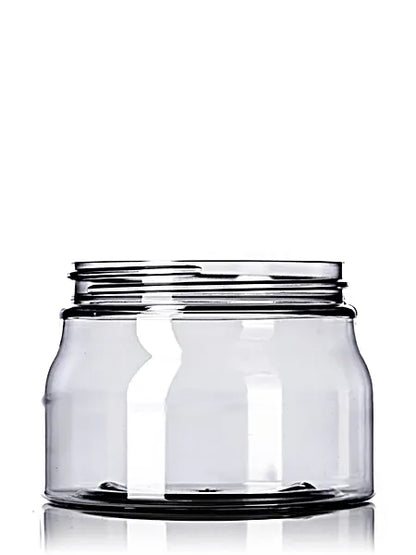 16 oz clear PET plastic tuscany jar