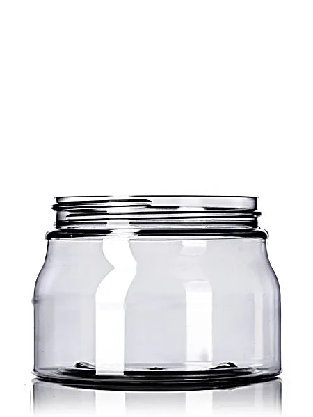 16 oz clear PET plastic tuscany jar