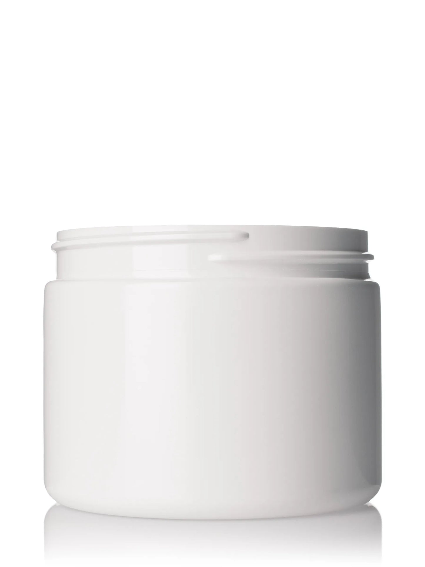 6 oz white PET plastic single wall jar