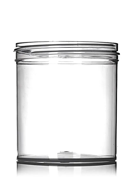 16 oz natural-colored PP plastic single wall jar