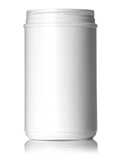 85 oz white HDPE plastic single wall canister
