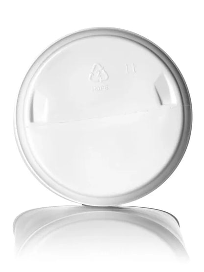 100 oz white HDPE plastic single wall canister