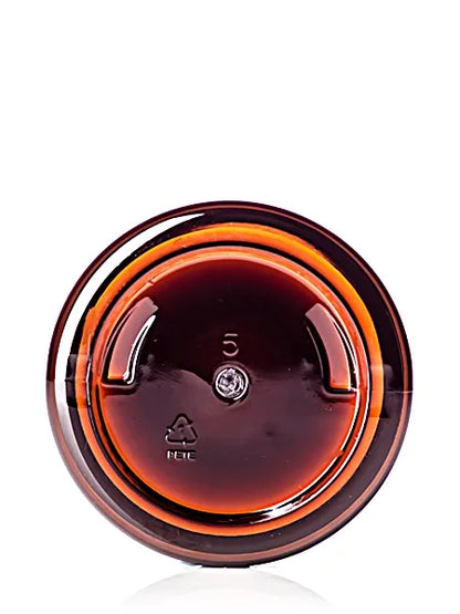 2 oz amber PET plastic single wall jar