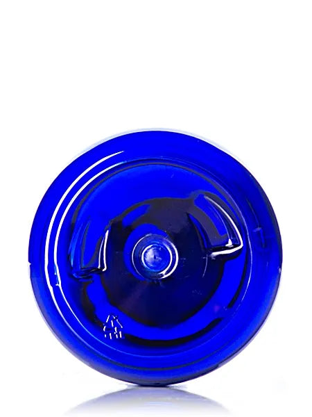 12 oz amber 100% PCR PET plastic boston round bottle