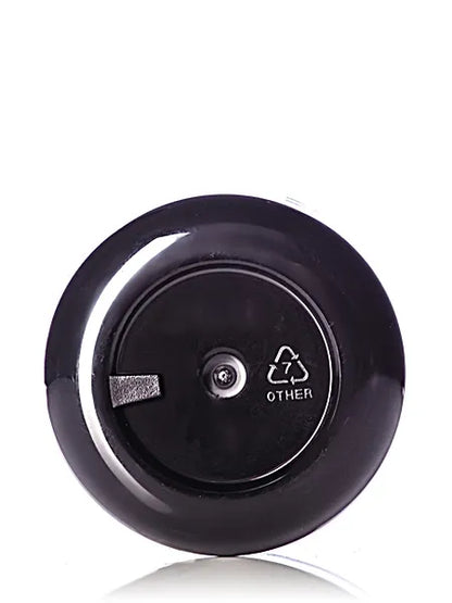 3/4 oz black PP plastic double wall round base jar