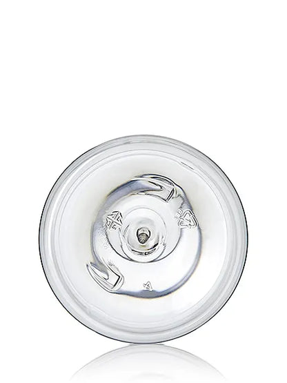 32 oz amber 100% PCR PET plastic boston round bottle