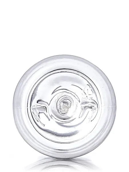 8 oz amber 100% PCR PET plastic boston round bottle