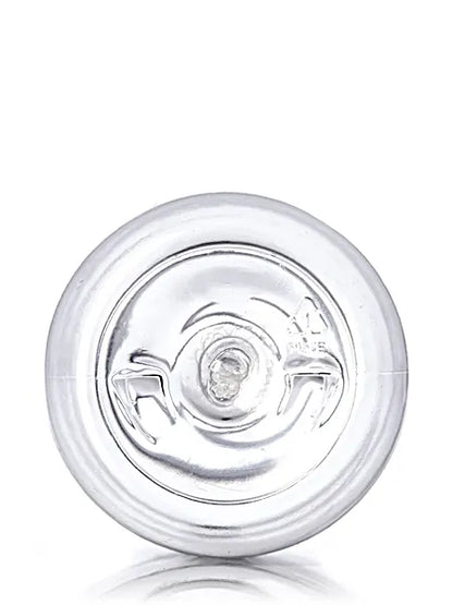 8 oz amber 100% PCR PET plastic boston round bottle