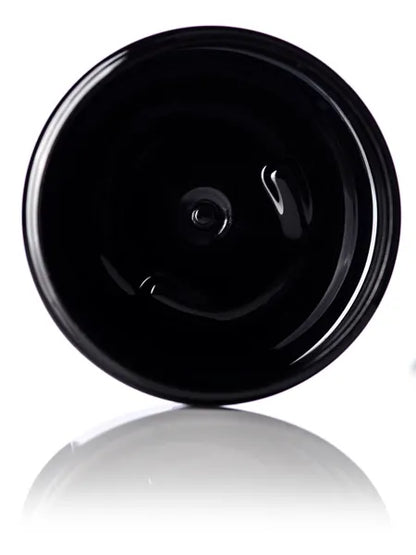 8 oz black PET plastic single wall jar