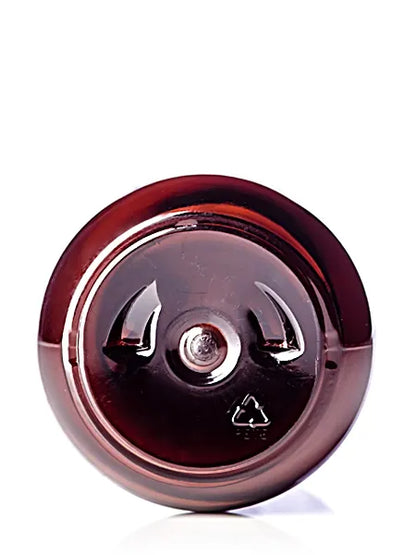 8 oz amber PET plastic boston round bottle