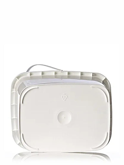 1 gallon white PP plastic rectangular EZ Stor pail