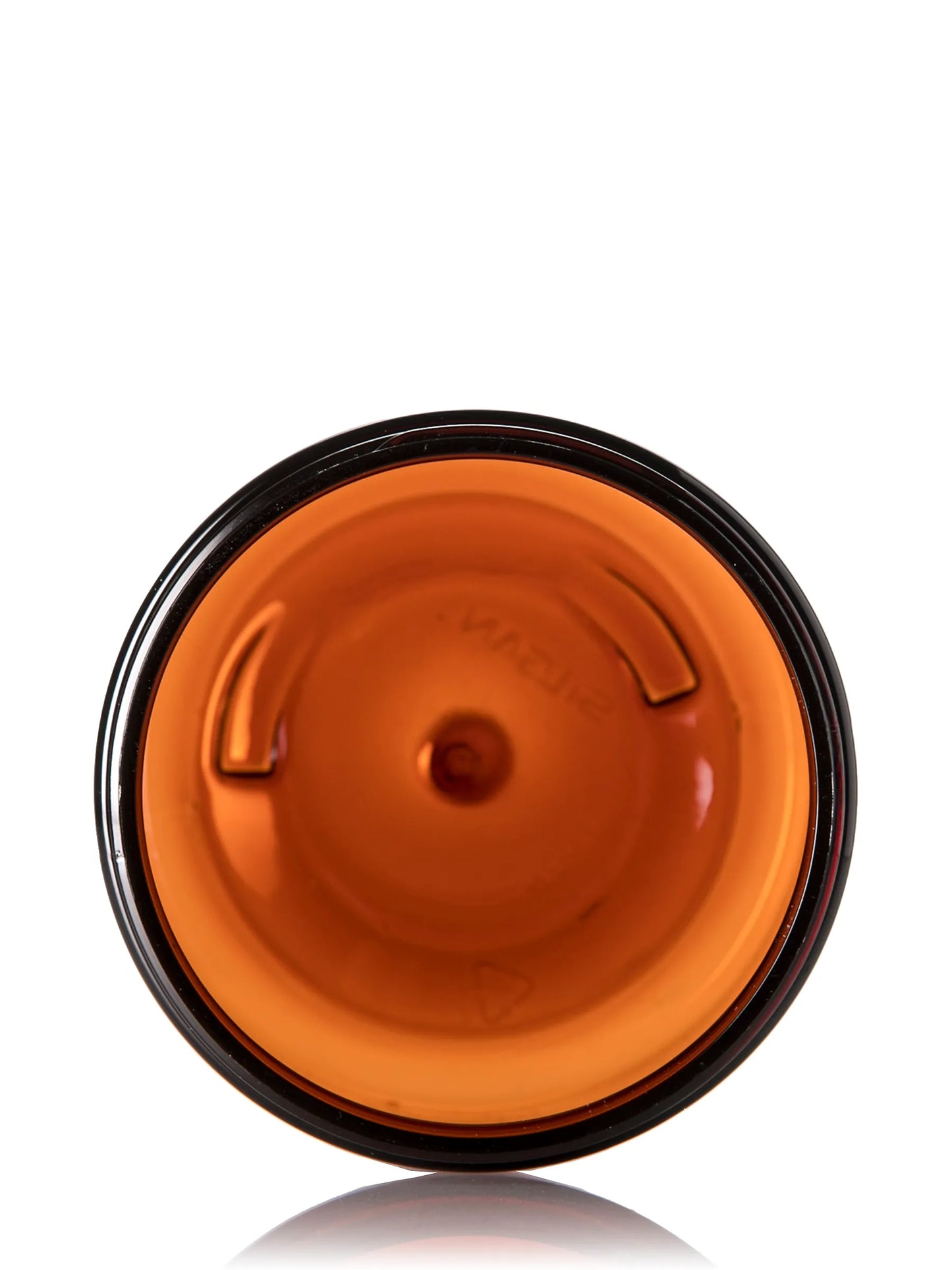 8 oz amber PET plastic single wall jar